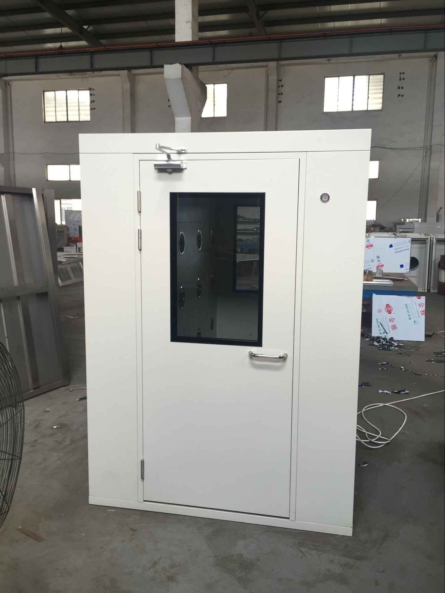 單人雙吹彩鋼板風(fēng)淋室 單人雙吹彩鋼板風(fēng)淋室